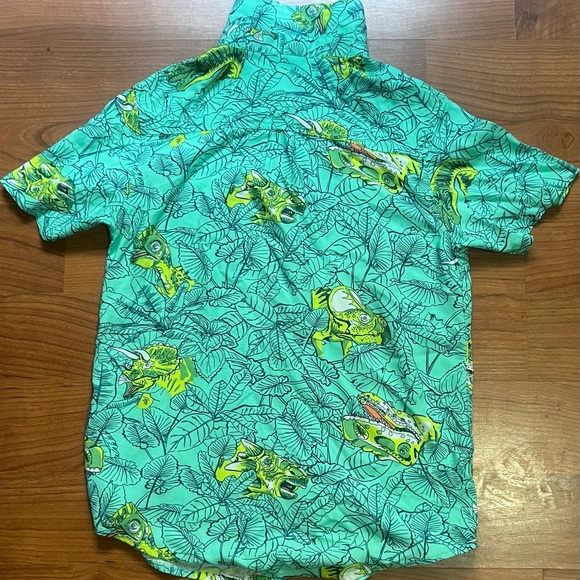 CAT & JACK Boys tropical dinosaurs print button down shirt - Picture 2 of 9